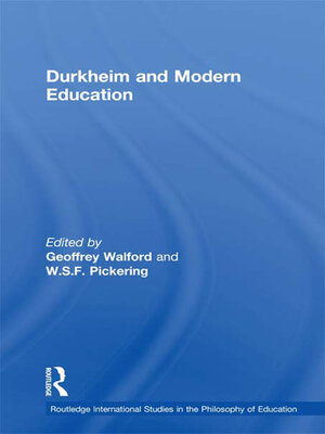 cover image of Durkheim and Modern Education